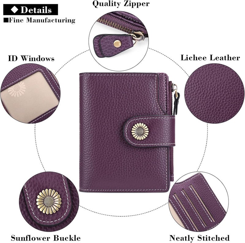 FALAN MULE Small Wallet for Women Leather Bifold Compact Small Womens Wallet with RFID Blocking - Image 5